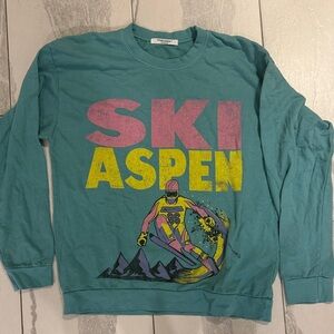 Project Social T Ski Aspen Graphic Sweatshirt - Teal, Pink, Yellow